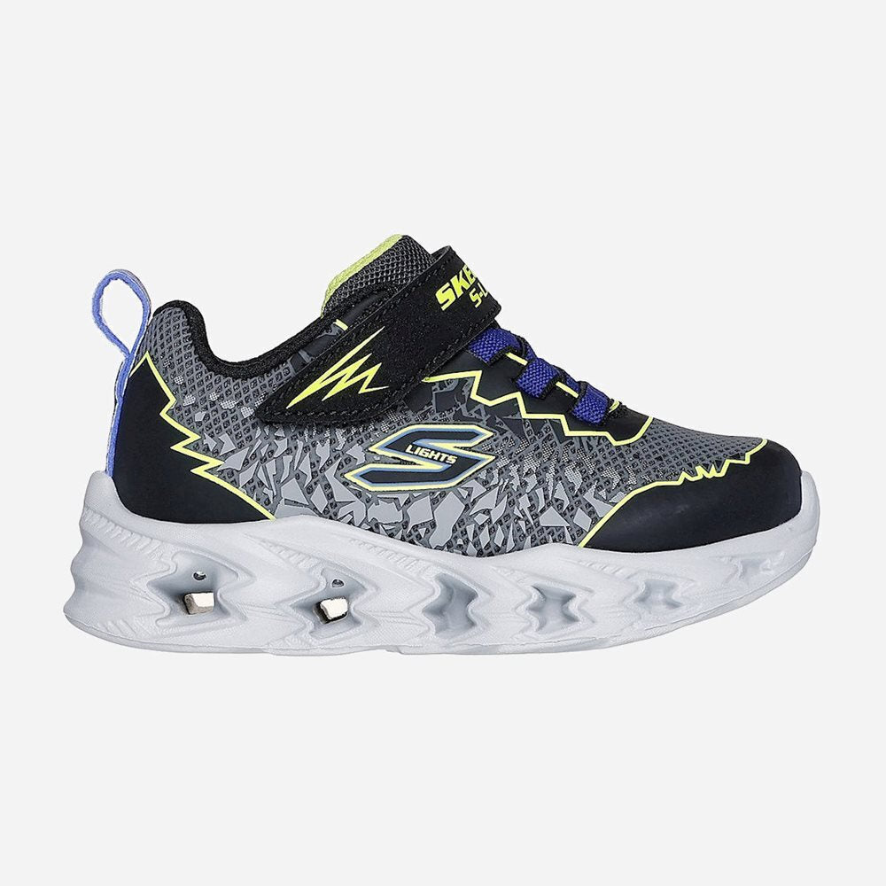 Skechers παιδικά αθλητικά παπούτσια με φωτάκια για αγόρι 400603N/BKYL Zorento