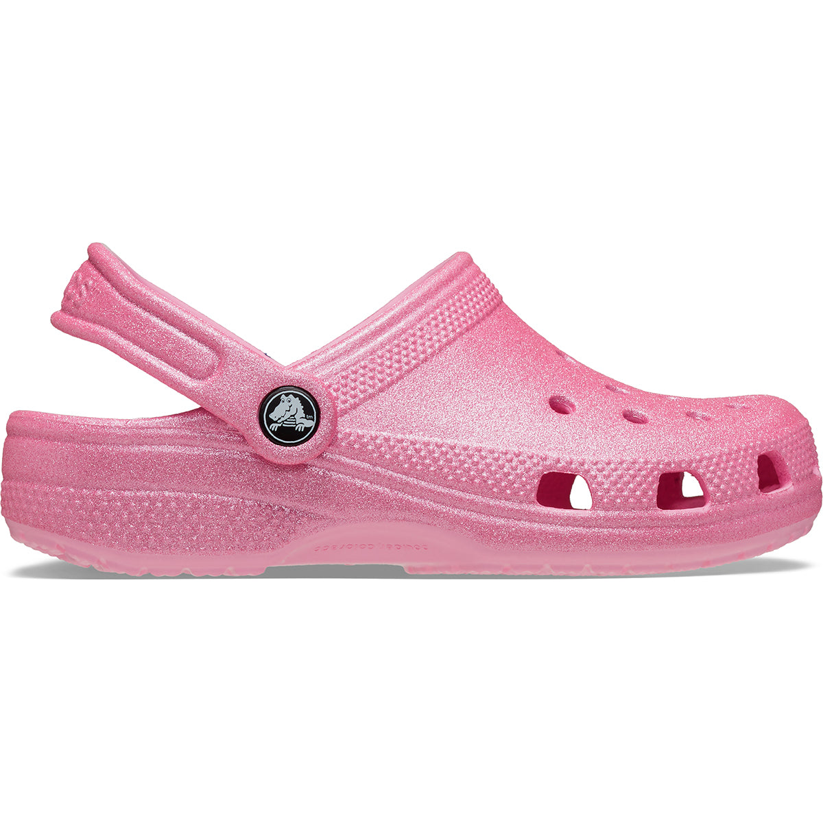 Crocs παιδικά Classic Glitter Clog K σαμπό για κορίτσι 206993-6XE Pink Tweed