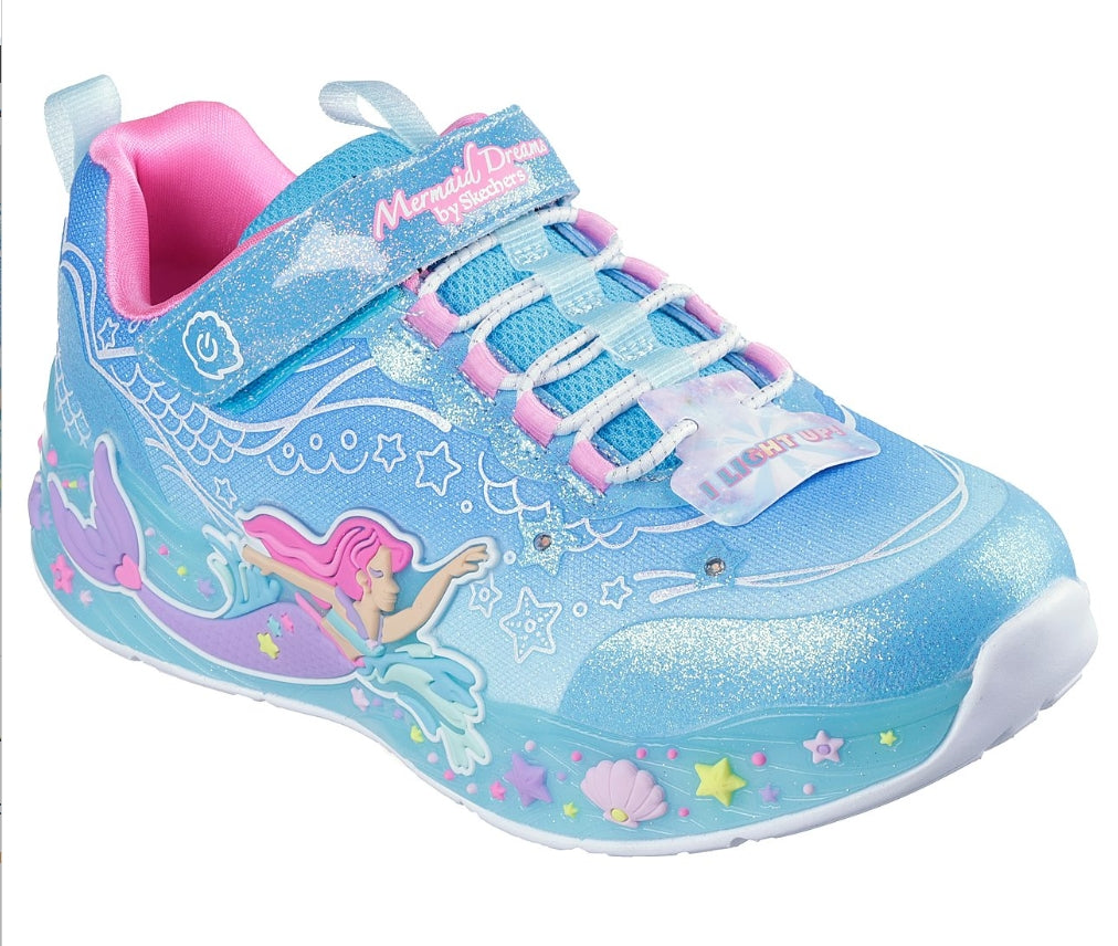Skechers παιδικά αθλητικά παπούτσια για κορίτσια Lighted Mermaid Dreams 303060L/BLMT