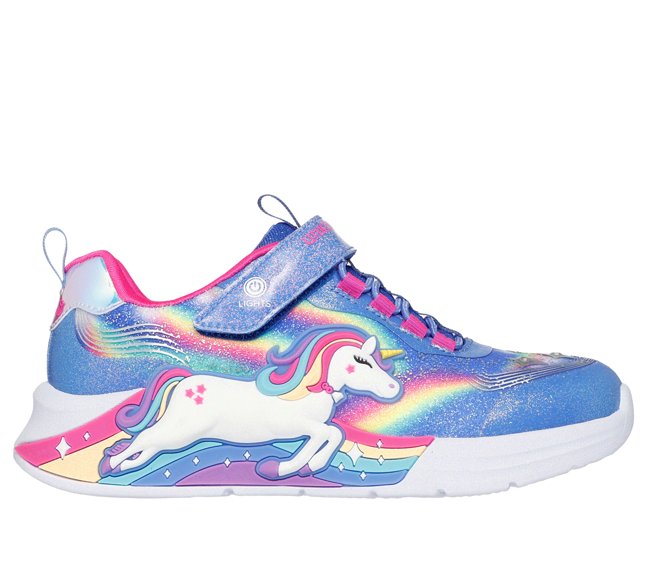 Skechers παιδικά αθλητικά παπούτσια Lighted Unicorn Chaser 302298L/BLMT
