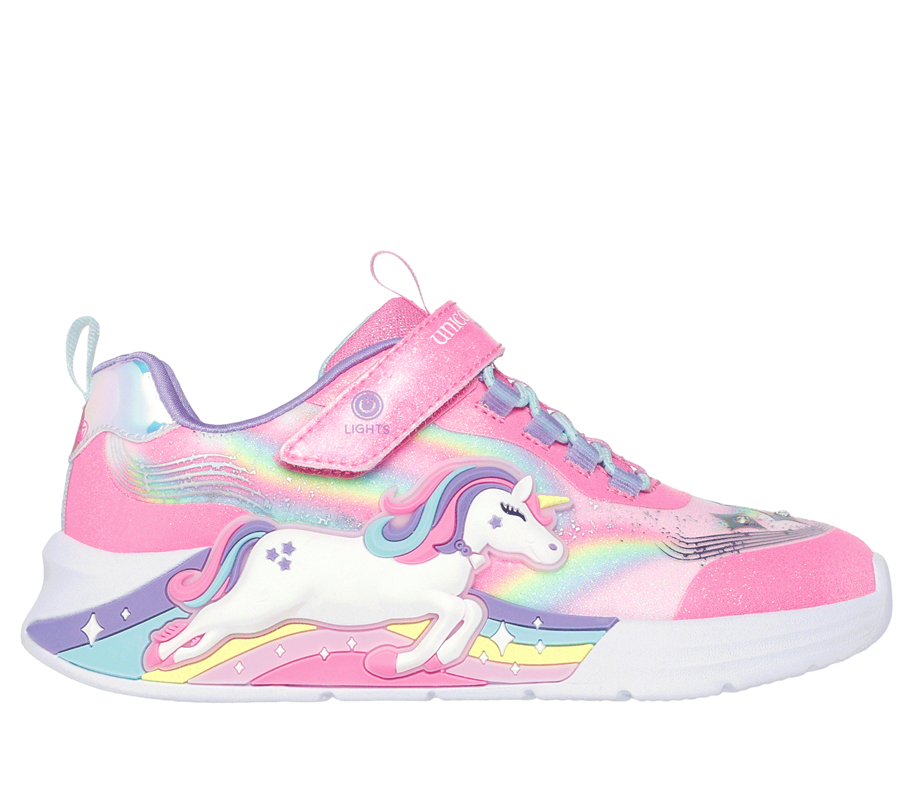 Skechers παιδικά αθλητικά παπούτσια για κορίτσια Unicorn Chaser 302298N/PKMT