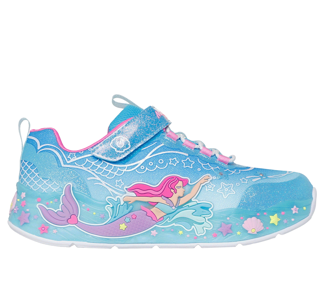 Skechers παιδικά αθλητικά παπούτσια για κορίτσια Lighted Mermaid Dreams 303060L/BLMT