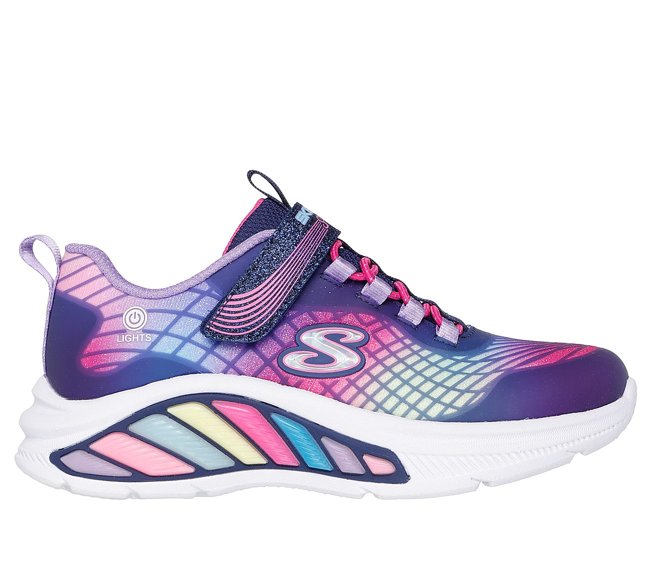 Skechers παιδικά αθλητικά παπούτσια 303722L/NVMT RAINBOW REFLECTIN