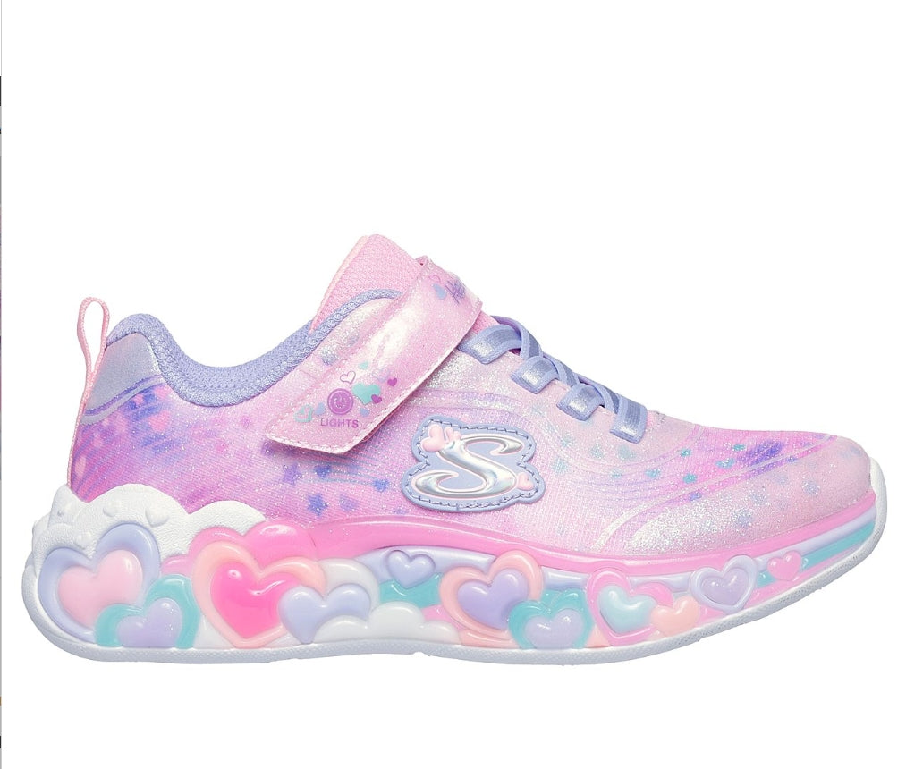 Skechers παιδικά αθλητικά παπούτσια με φωτάκια για κορίτσια Ροζ 302696L/LPMT