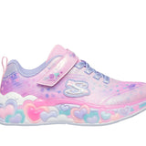 Skechers παιδικά αθλητικά παπούτσια με φωτάκια για κορίτσια Ροζ 302696L/LPMT
