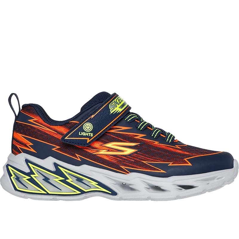 Skechers παιδικά αθλητικά παπούτσια με φωτάκια για αγόρια Light Storm 400149L/NVOR