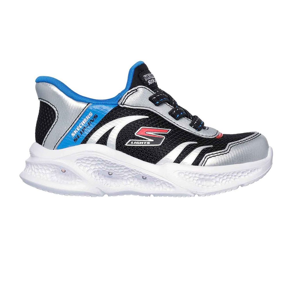 Skechers παιδικά αθλητικά παπούτσια με φωτάκια για αγόρι 403848N/SLBK