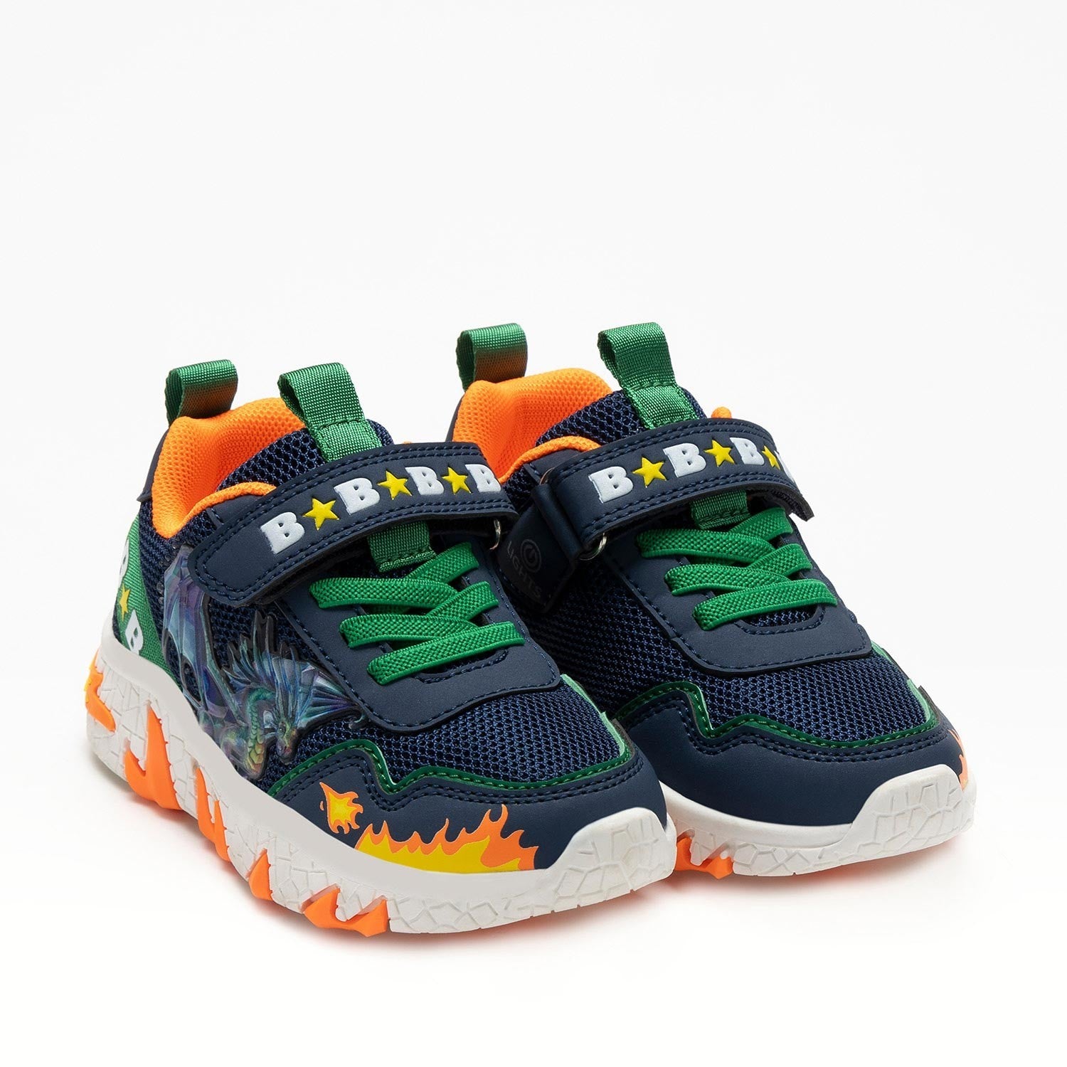 Bull Boys παιδικά αθλητικά παπούτσια με φωτάκια και δράκο Drago BBAL5086 B00