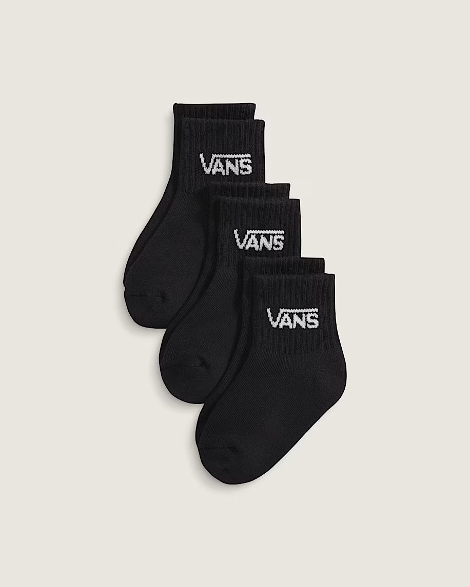 Vans Classic Crew Black - Σετ 3 Ζευγάρια Μαύρες Κάλτσες VN000Q1UBLK1