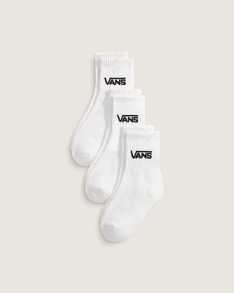 Vans Classic Crew White Socks  Κάλτσες σετ 3 ζεύγη Λευκές VN000Q1UWHT1