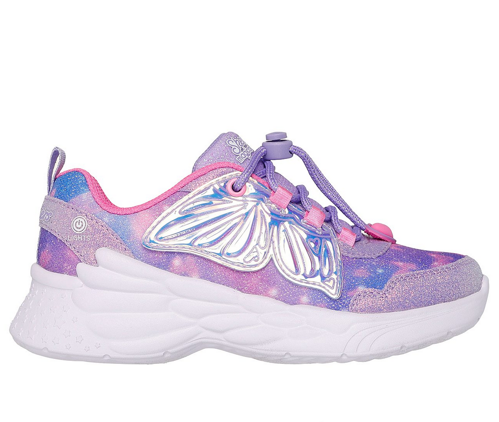 Skechers παιδικά αθλητικά παπούτσια με φωτάκια για κορίτσια 303055L/LVPK