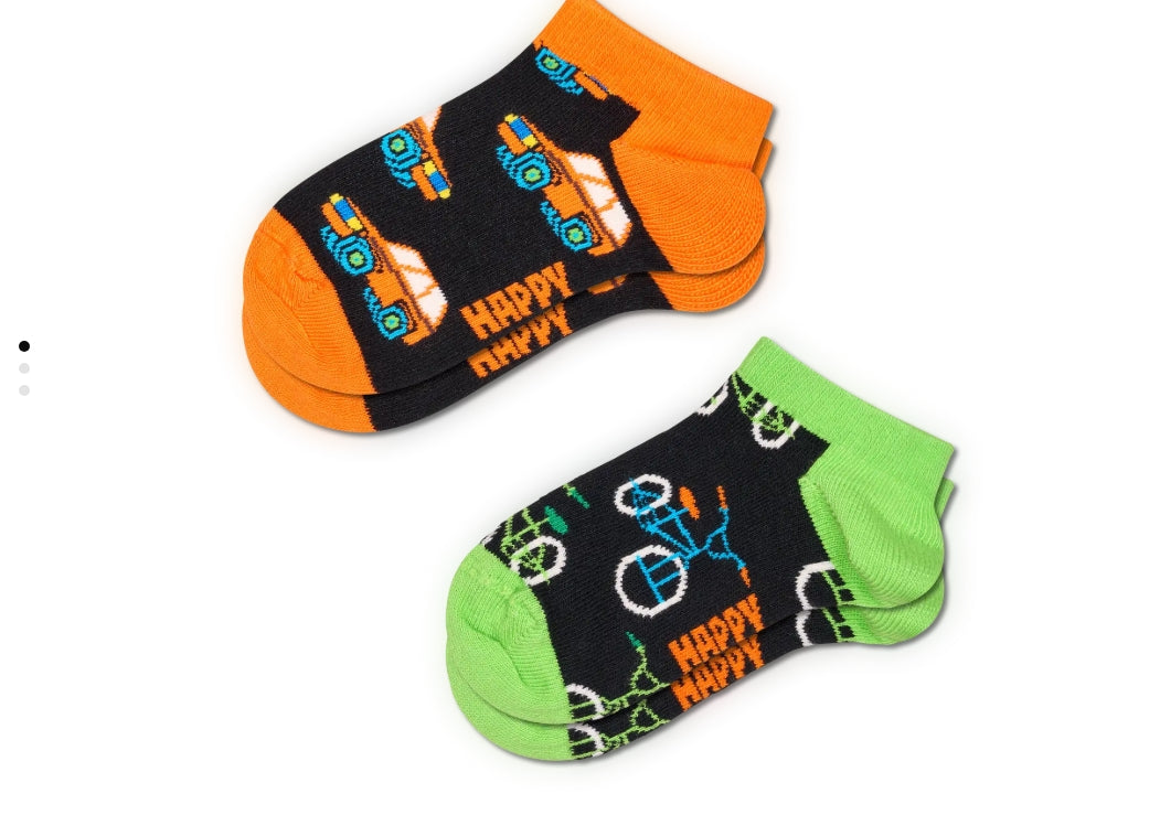 Happy socks παιδικές πολύχρωμες κάλτσες Transport Low Socks P005692 Σετ 2 ζεύγη