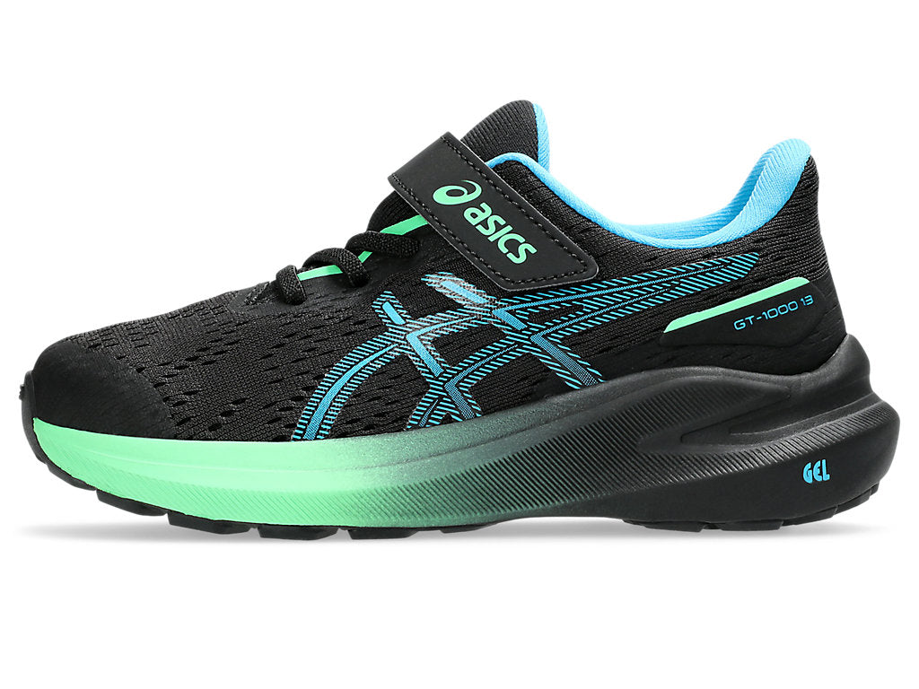 Asics παιδικά αθλητικά παπούτσια για αγόρι 1014A344-001 GT-1000 13 PS Μαύρο