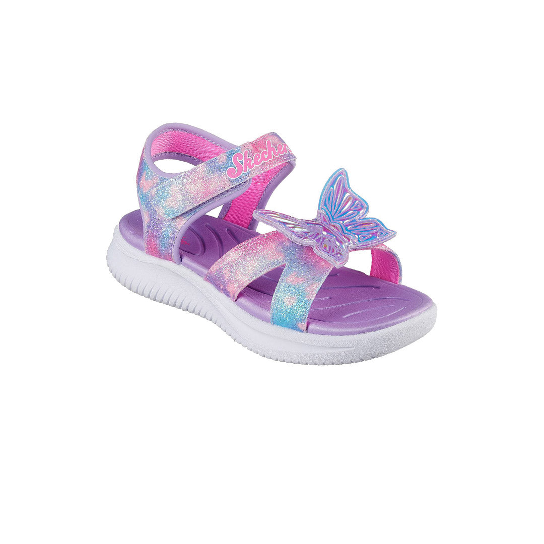 Skechers πέδιλα με φωτάκια για κορίτσια Ροζ 303109L/LVMT Jumpsters Sandal - Butterfly 