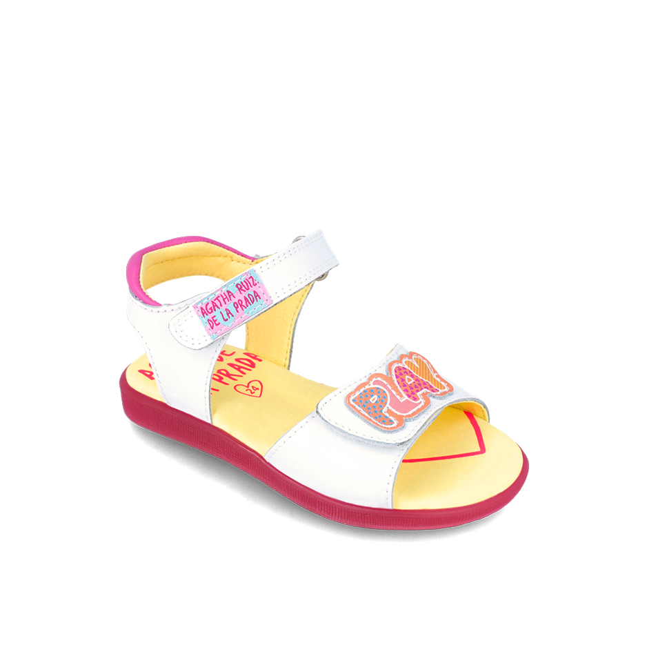 Agatha Ruiz De La Prada πέδιλα κορίτσι Λευκά 242960-B Blanco Napa