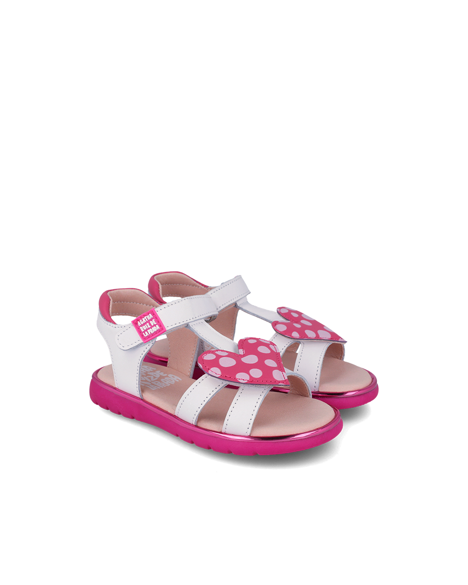 Agatha Ruiz De La Prada παιδικά ανατομικά πέδιλα για κορίτσια Λευκά 262961-B050 