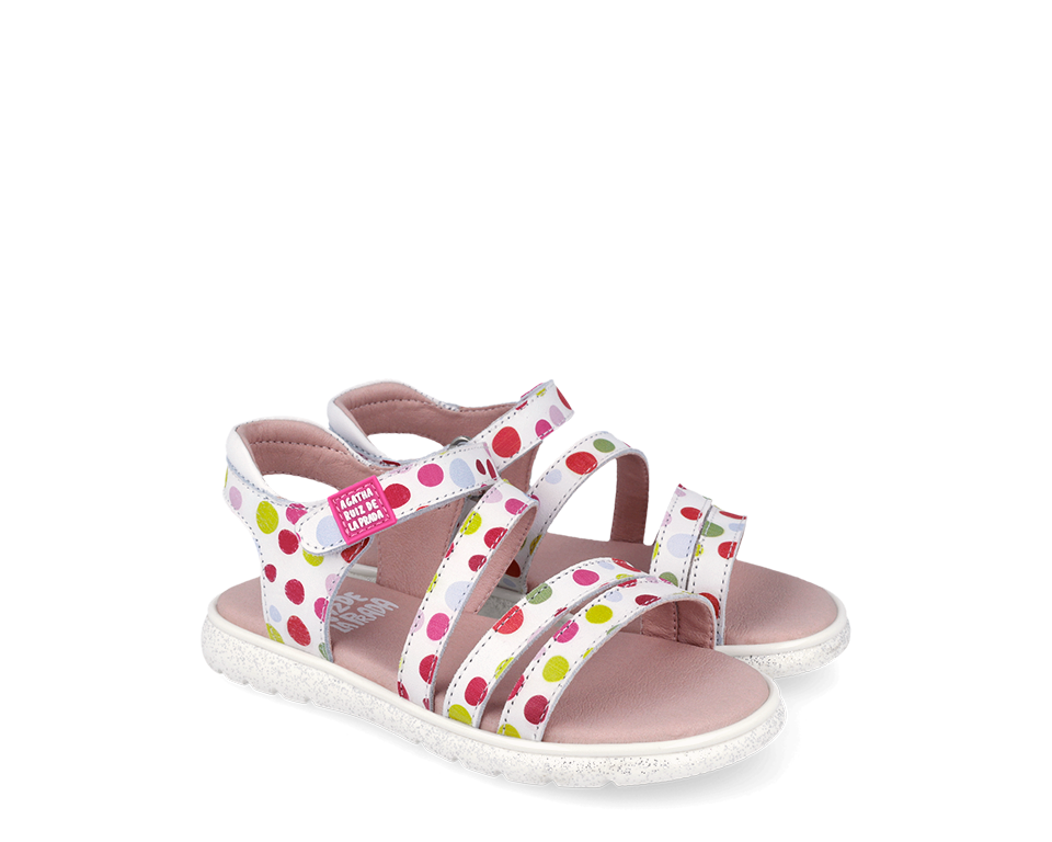 Agatha Ruiz De La Prada παιδικά ανατομικά πέδιλα για κορίτσια Λευκό 262962-B310