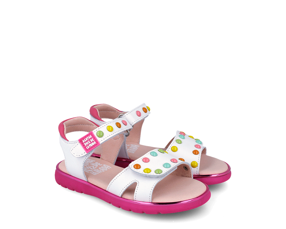 Agatha Ruiz De La Prada παιδικά ανατομικά πέδιλα για κορίτσια Λευκό 262963-B050 