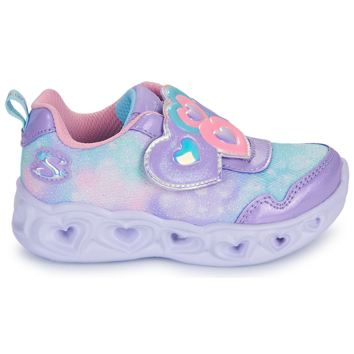 Skechers παιδικά αθλητικά παπούτσια με φωτάκια για κορίτσια Μοβ 302693N/LVLP Lovin reflection