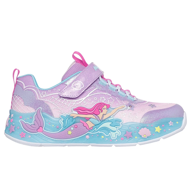 Skechers παιδικά αθλητικά παπούτσια με φωτάκια για κορίτσια Mermaid 303060L/LVMT