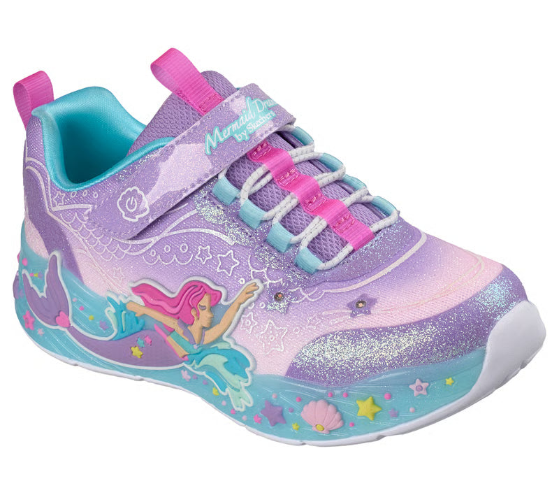 Skechers παιδικά αθλητικά παπούτσια με φωτάκια για κορίτσια Mermaid 303060L/LVMT