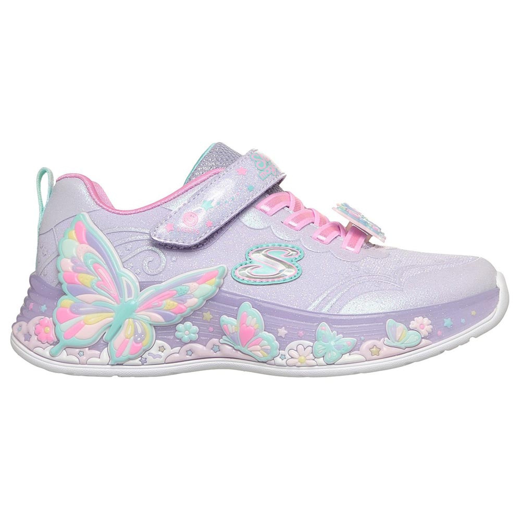 Skechers παιδικά αθλητικά παπούτσια με φωτάκια για κορίτσια Λιλά 303065L/LVMT