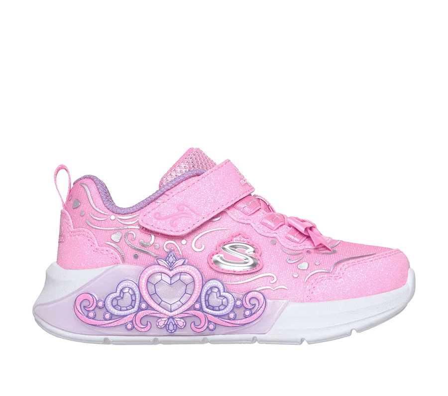 Skechers Princess Steps παιδικά αθλητικά παπούτσια με φωτάκια για κορίτσια 303733NC/PNK