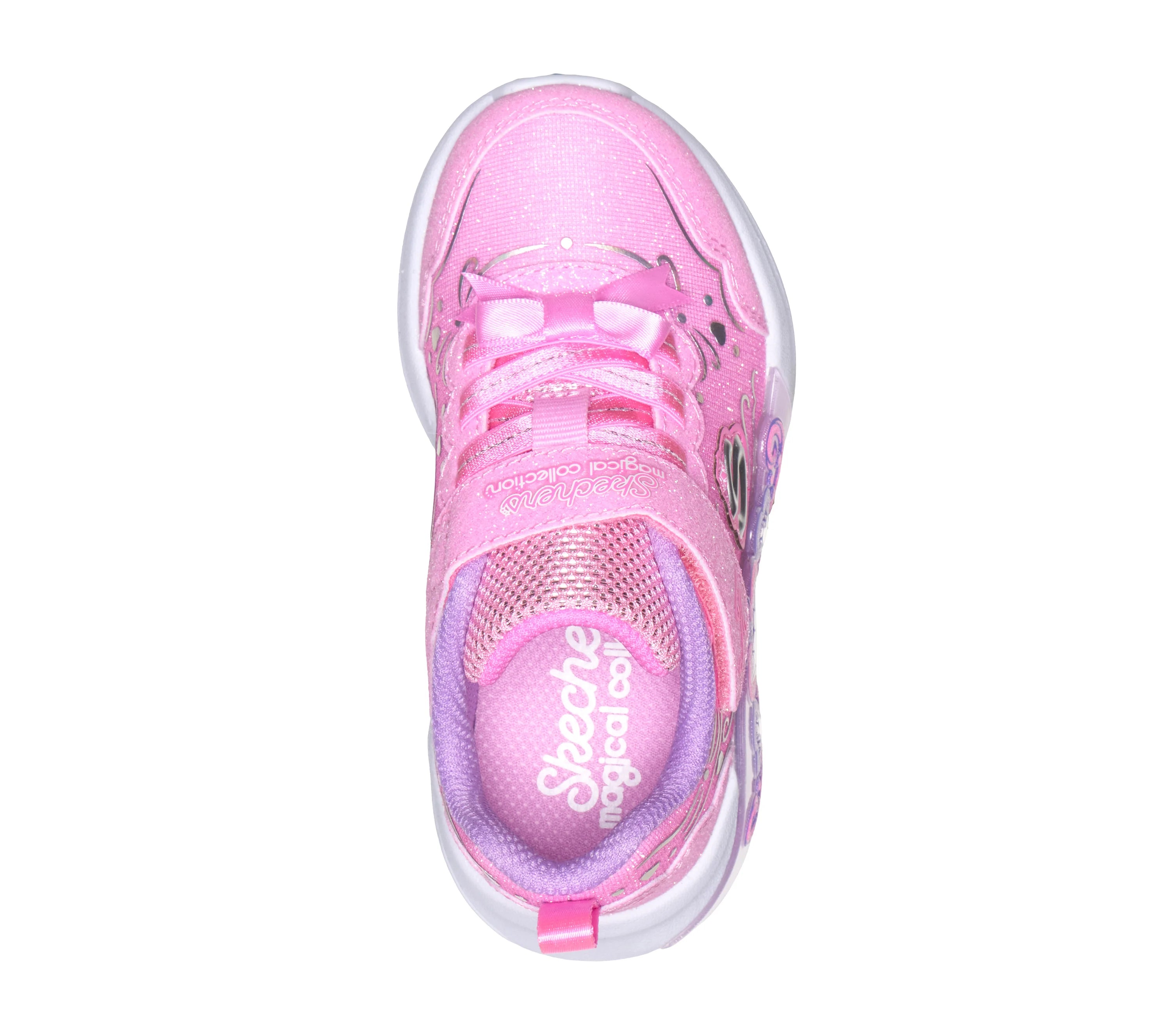 Skechers Princess Steps παιδικά αθλητικά παπούτσια με φωτάκια για κορίτσια 303733NC/PNK