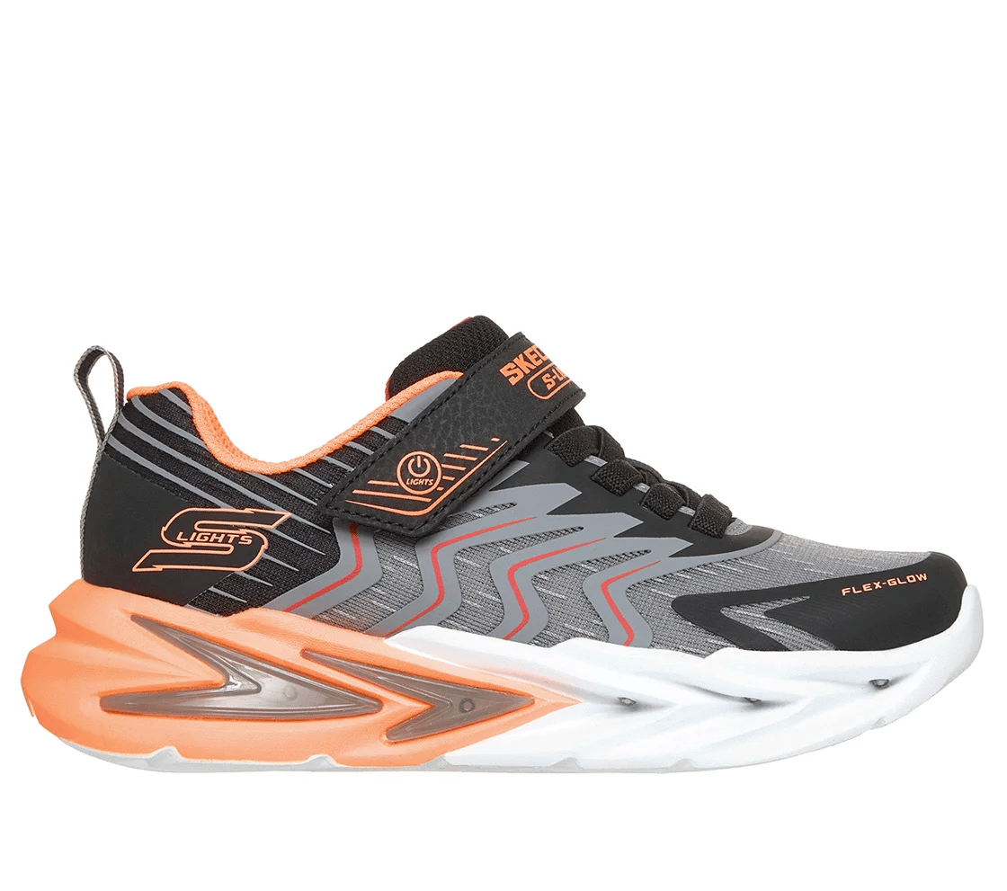 Skechers παιδικά αθλητικά παπούτσια με φωτάκια για αγόρι Flex glow ultra 400141LC/BKCC