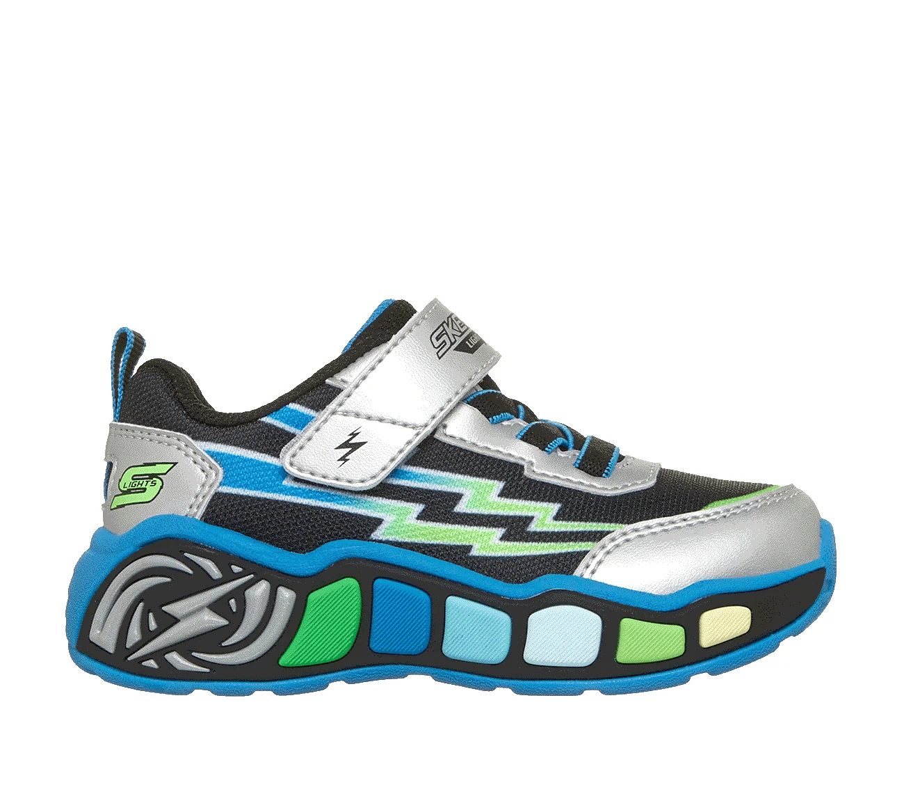 Skechers παιδικά αθλητικά παπούτσια με φωτάκια για αγόρι407632NC/SLBK