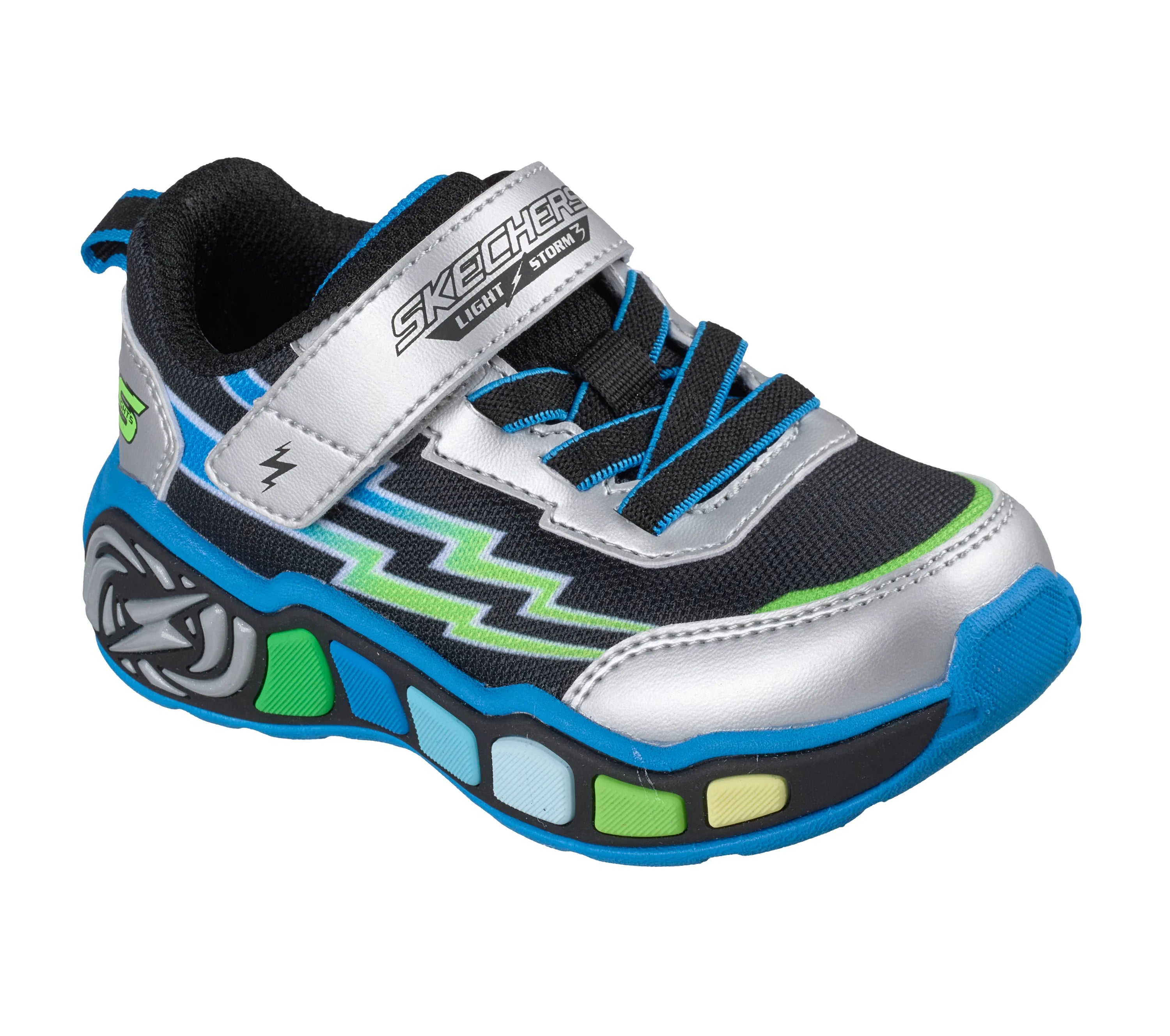 Skechers παιδικά αθλητικά παπούτσια με φωτάκια για αγόρι407632NC/SLBK