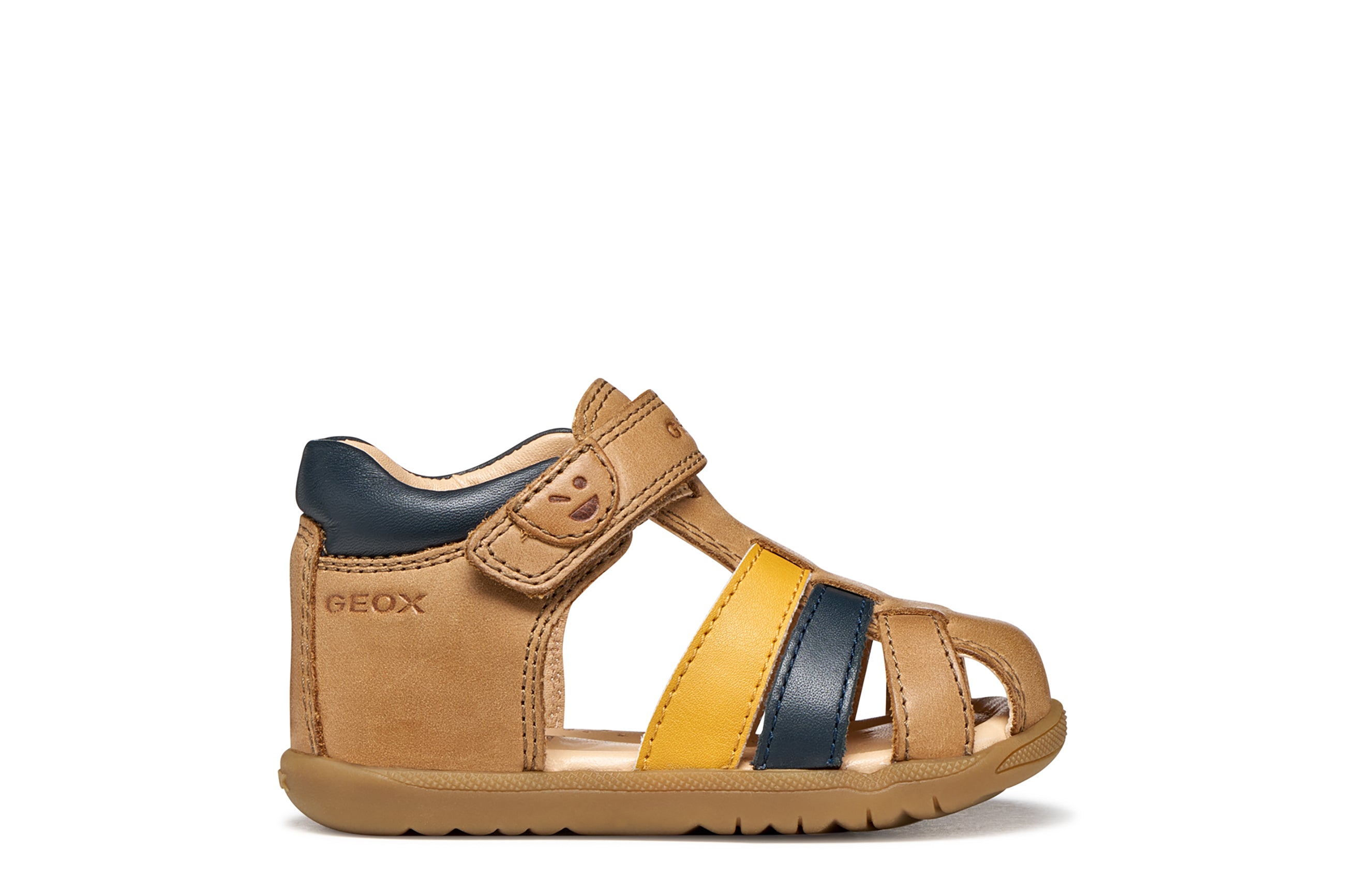 Geox παιδικά ανατομικά πέδιλα για αγόρια MACCHIA-WHISKY/NAVY B254VA 0CL78 CT6F4