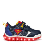 Geox παιδικά ανατομικά sneakers με φωτάκια για αγόρι Superman Lightyloo B565ZB 000BC C4226