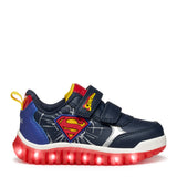 Geox παιδικά ανατομικά sneakers με φωτάκια για αγόρι Superman Lightyloo B565ZB 000BC C4226