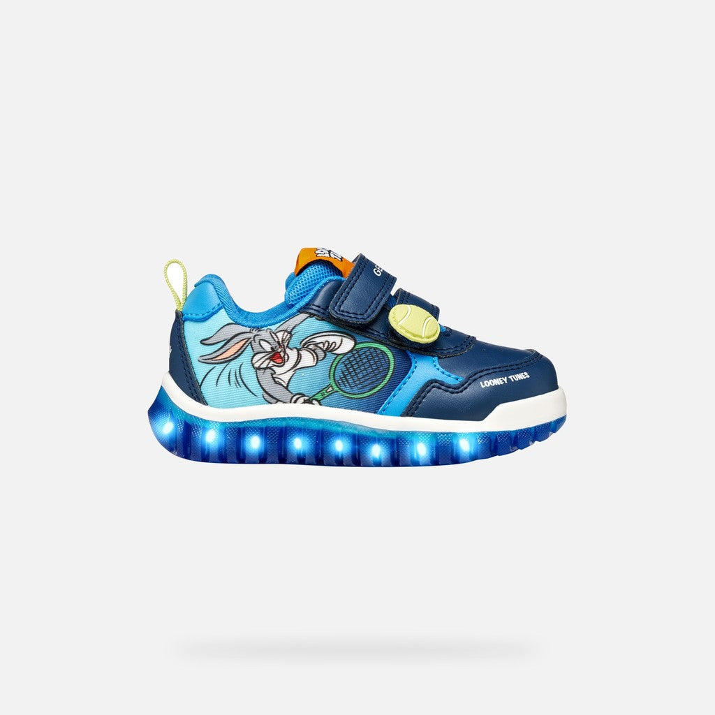 Geox παιδικά ανατομικά sneakers με φωτάκια για αγόρια B655ZB 05411 CB44D LIGHTYLOO