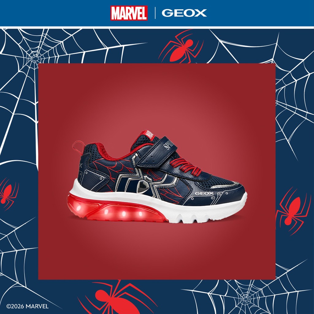 Geox ανατομικά παιδικά sneakers με φωτάκια για αγόρι J65LBC 014CE C0735 J CIBERDRON