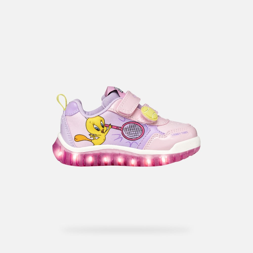 Geox παιδικά ανατομικά sneakers με φωτάκια για κορίτσι B6561B 0HH11 C8020 LIGHTYLOO