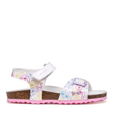 Geox παιδικά ανατομικά πέδιλα για κορίτσια  J ADRIEL WHITE/DKPINK J158MC 000FC C1364
