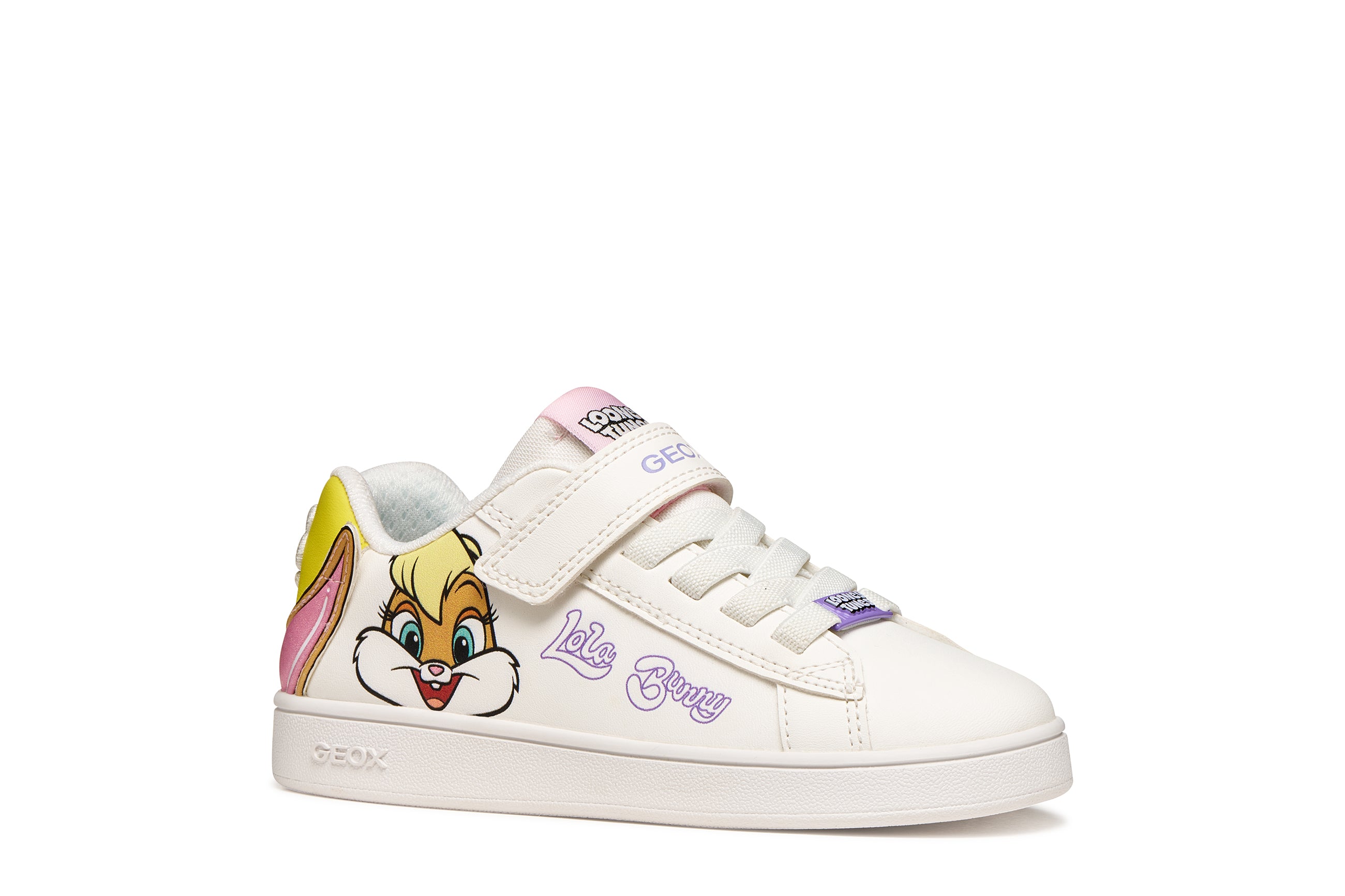 Geox παιδικά ανατομικά sneakers Lola Bunny για κορίτσια Λευκό J65LRH 05411 C0592