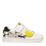 Geox παιδικά ανατομικά sneakers για αγόρια Looney Tunes Λευκό J65LSE 054FU C0404