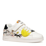 Geox παιδικά ανατομικά sneakers για αγόρια Looney Tunes Λευκό J65LSE 054FU C0404
