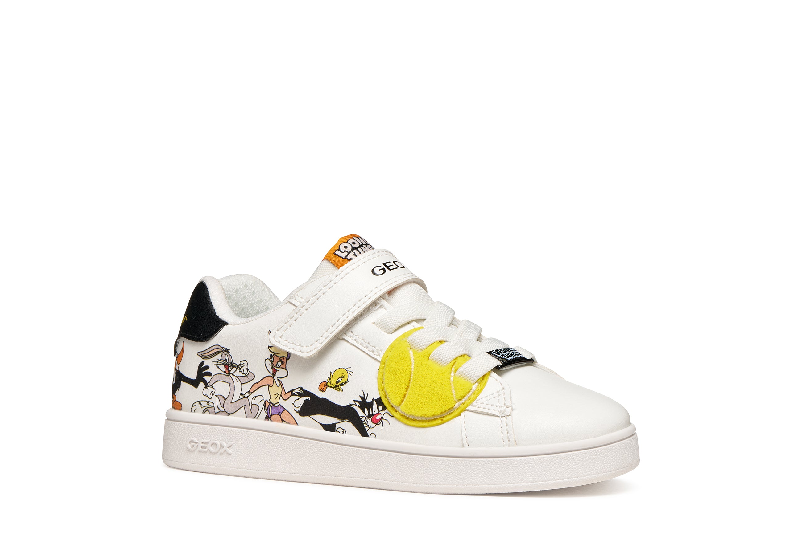 Geox παιδικά ανατομικά sneakers για αγόρια Looney Tunes Λευκό J65LSE 054FU C0404