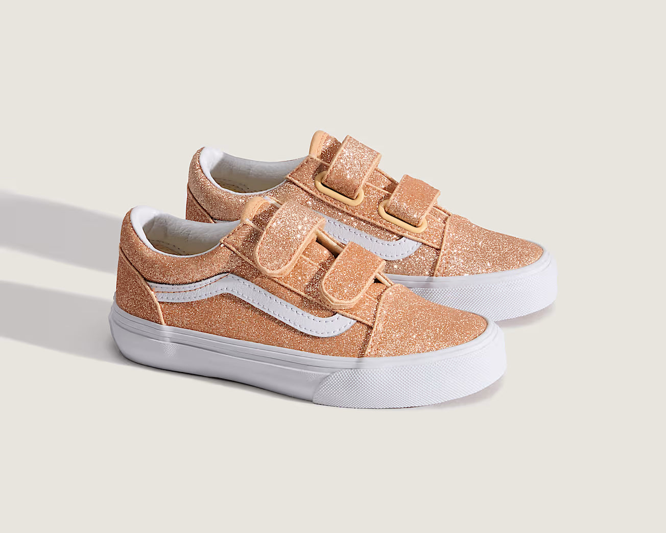 Vans Old Skool V παιδικά sneakers για κορίτσια VN000CYAFNL1 GLITTER Apricot Glow