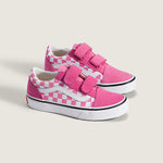 Vans Old Skool V παιδικά sneakers για κορίτσια Checkerboard Pink VN000CYDFRQ1