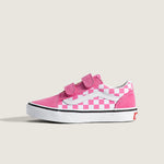 Vans Old Skool V παιδικά sneakers για κορίτσια Checkerboard Pink VN000CYDFRQ1