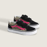 Vans παιδικά sneakers για κορίτσια Old Skool V LEOPARD POP Pink Velvet/Black VN000CYAH851