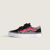 Vans παιδικά sneakers για κορίτσια Old Skool V LEOPARD POP Pink Velvet/Black VN000CYAH851