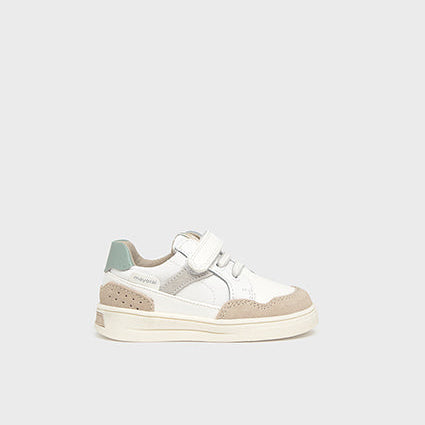 Mayoral δερμάτινα παιδικά sneakers για αγόρι 41.664 66 City Λευκό Multi