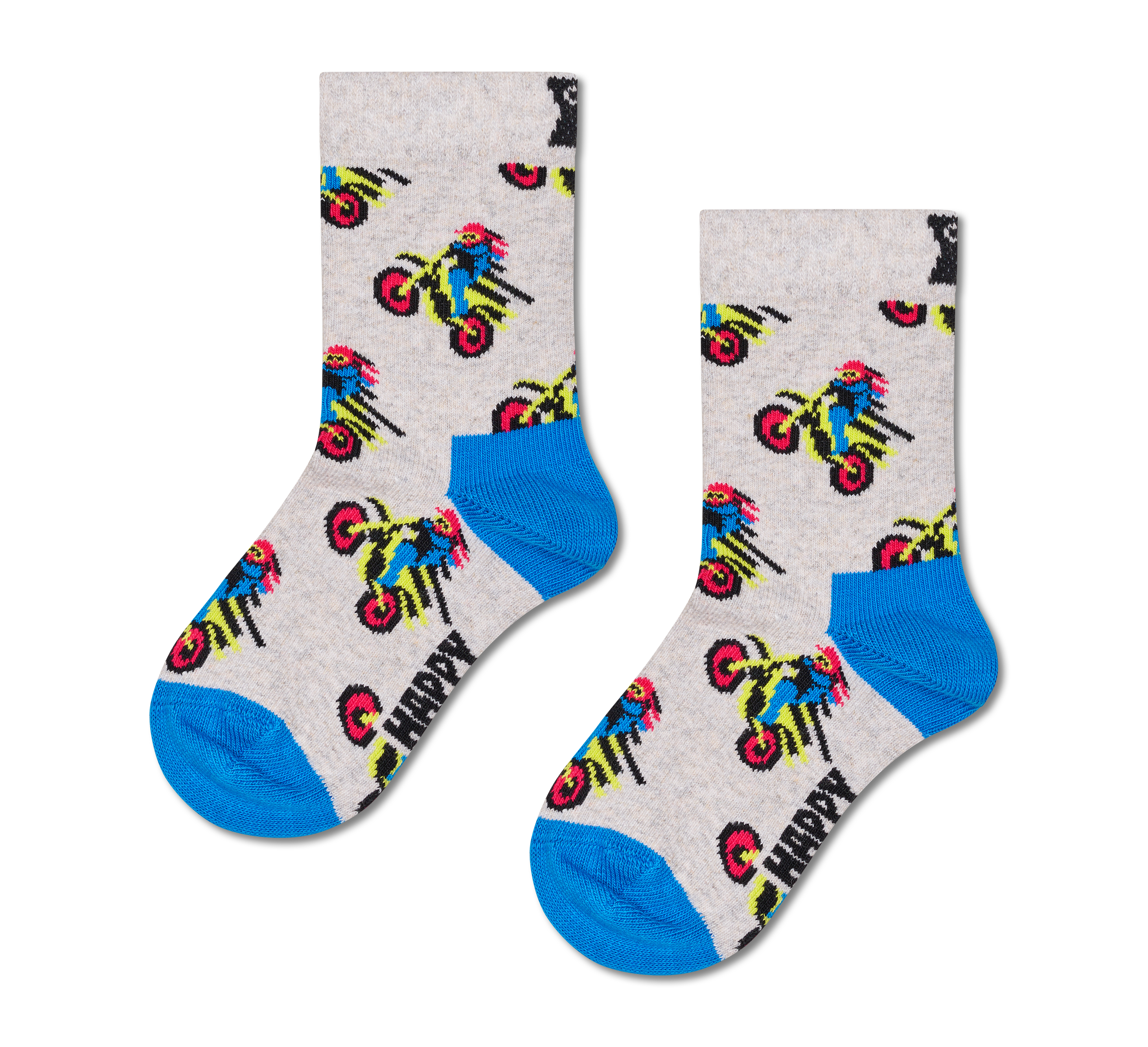Happy Socks πολύχρωμες παιδικές κάλτσες Motorbike Sock P003258