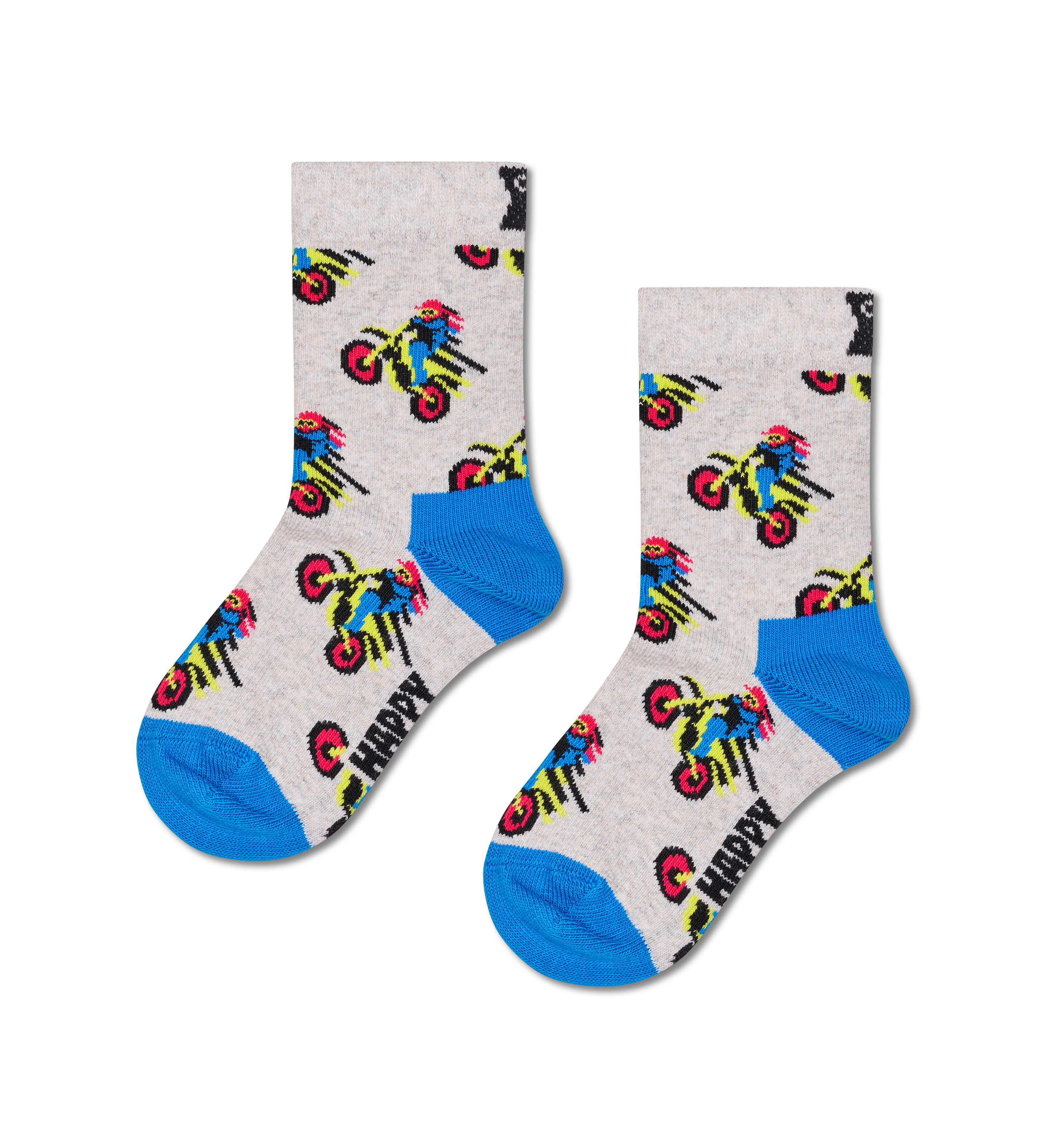 Happy Socks πολύχρωμες παιδικές κάλτσες Motorbike Sock P003258